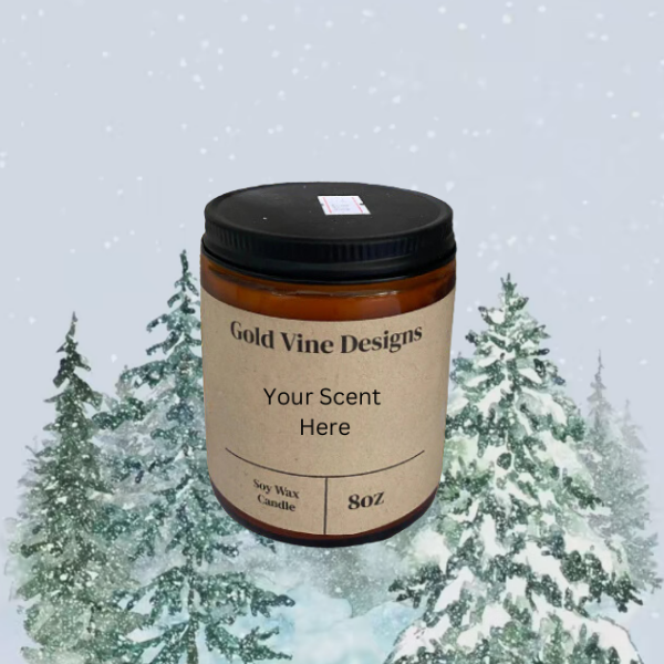 1 Wick Candle Jar Soy Wax 8oz