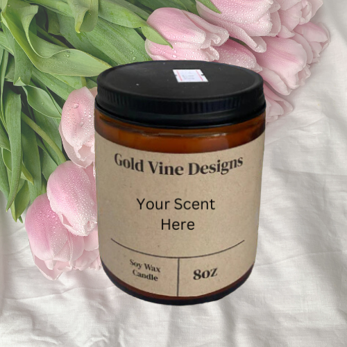 1 Wick Candle Jar Soy Wax 8oz