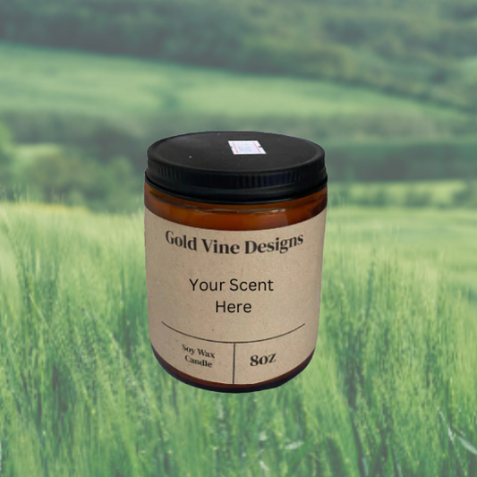 1 Wick Candle Jar Soy Wax 8oz