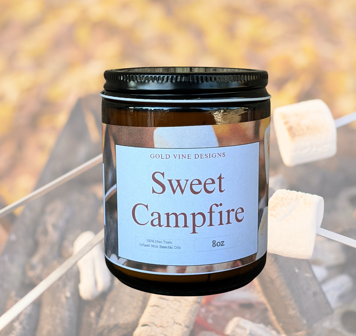 1 Wick Candle Jar Soy Wax 8oz
