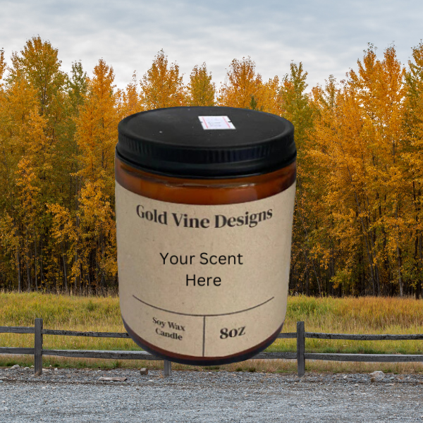 1 Wick Candle Jar Soy Wax 8oz
