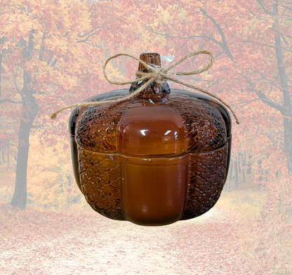 Amber Pumpkin 2 Wick Soy Jar Candle