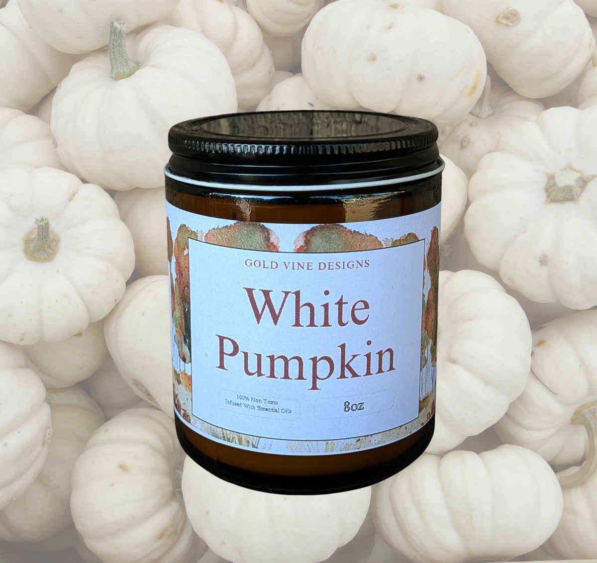 1 Wick Candle Jar Soy Wax 8oz